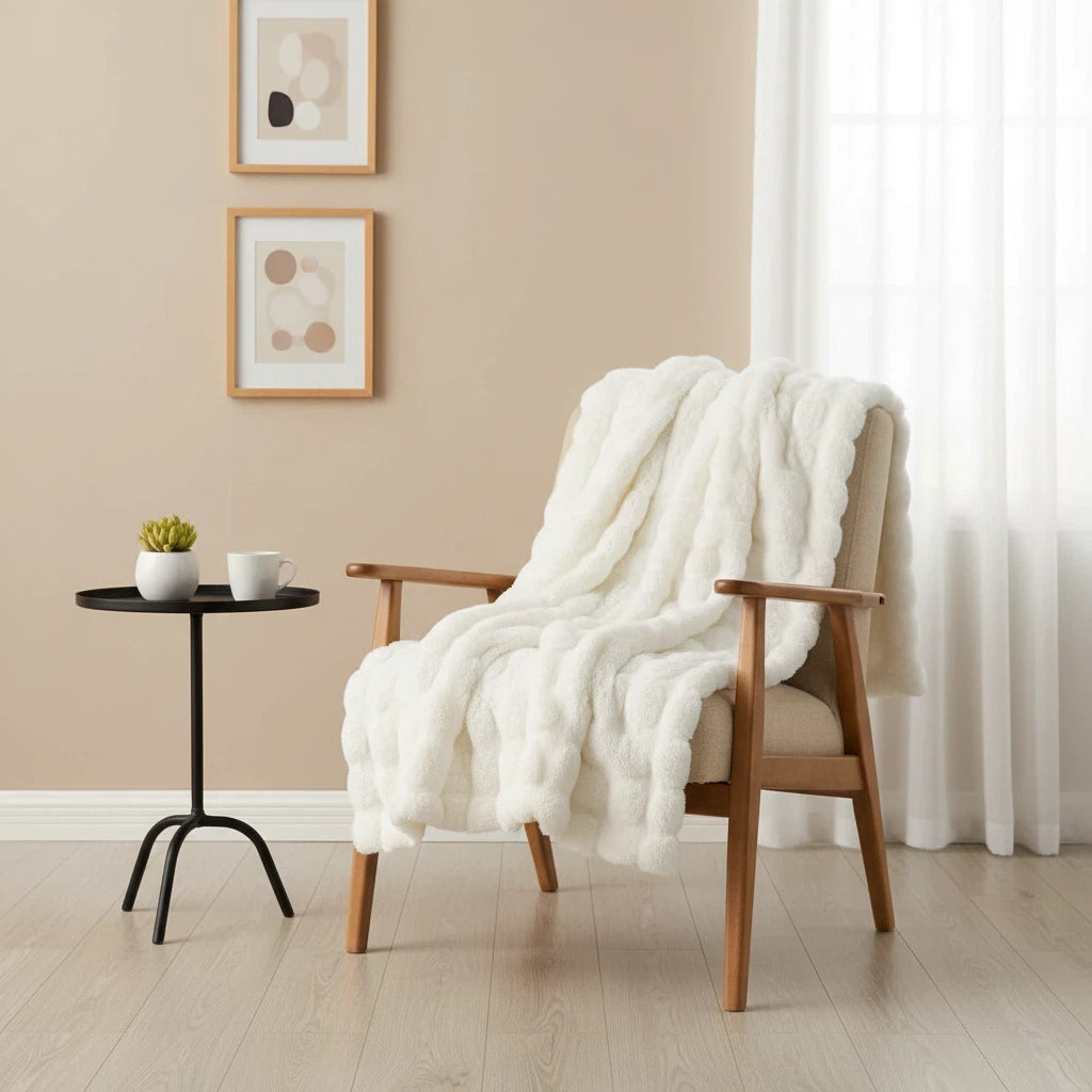 Faux Fur Blanket | Plush Cozy Statement Throw