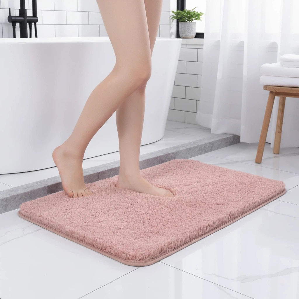 Plush Bath Rug | Soft Non-Slip Bathroom Comfort