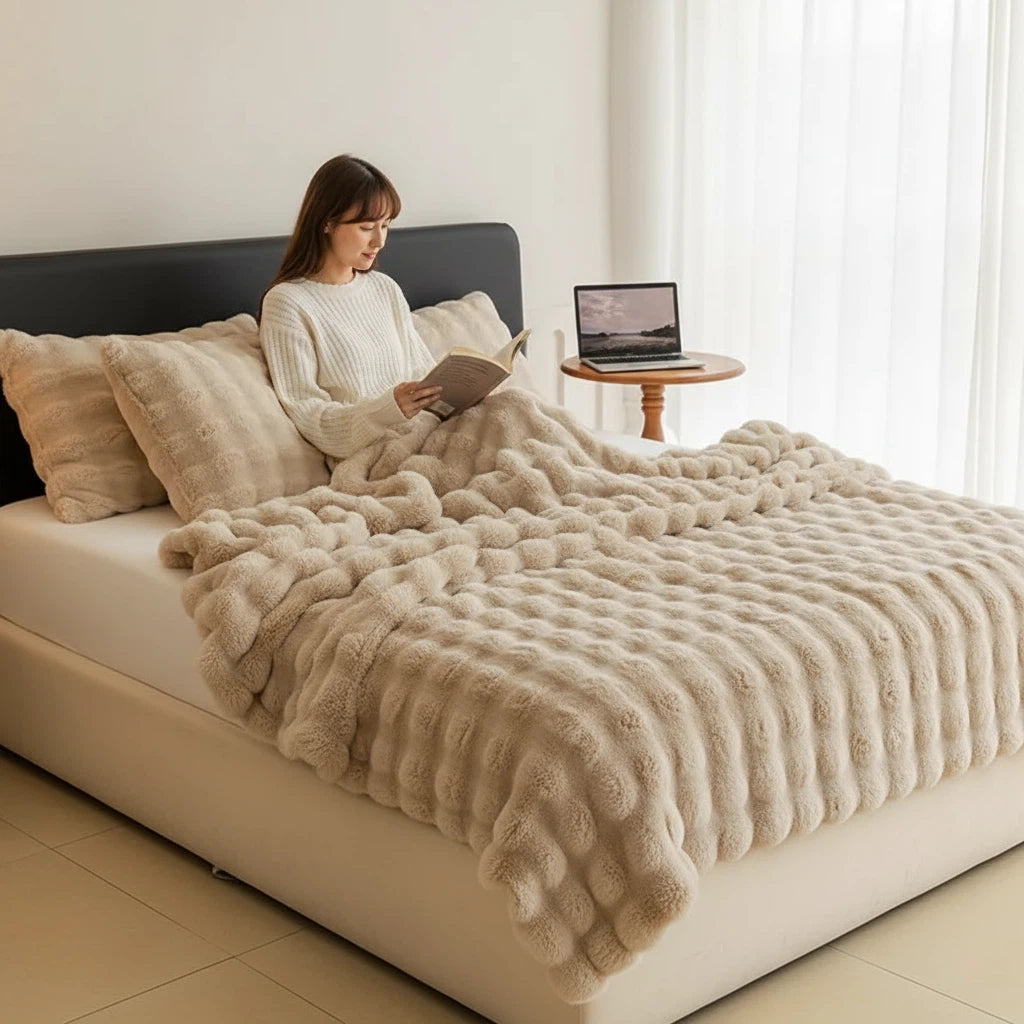 Faux Fur Blanket | Plush Cozy Statement Throw