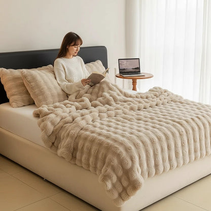 Faux Fur Blanket | Plush Cozy Statement Throw