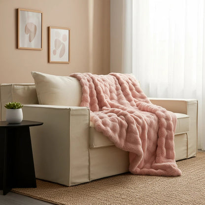 Faux Fur Blanket | Plush Cozy Statement Throw