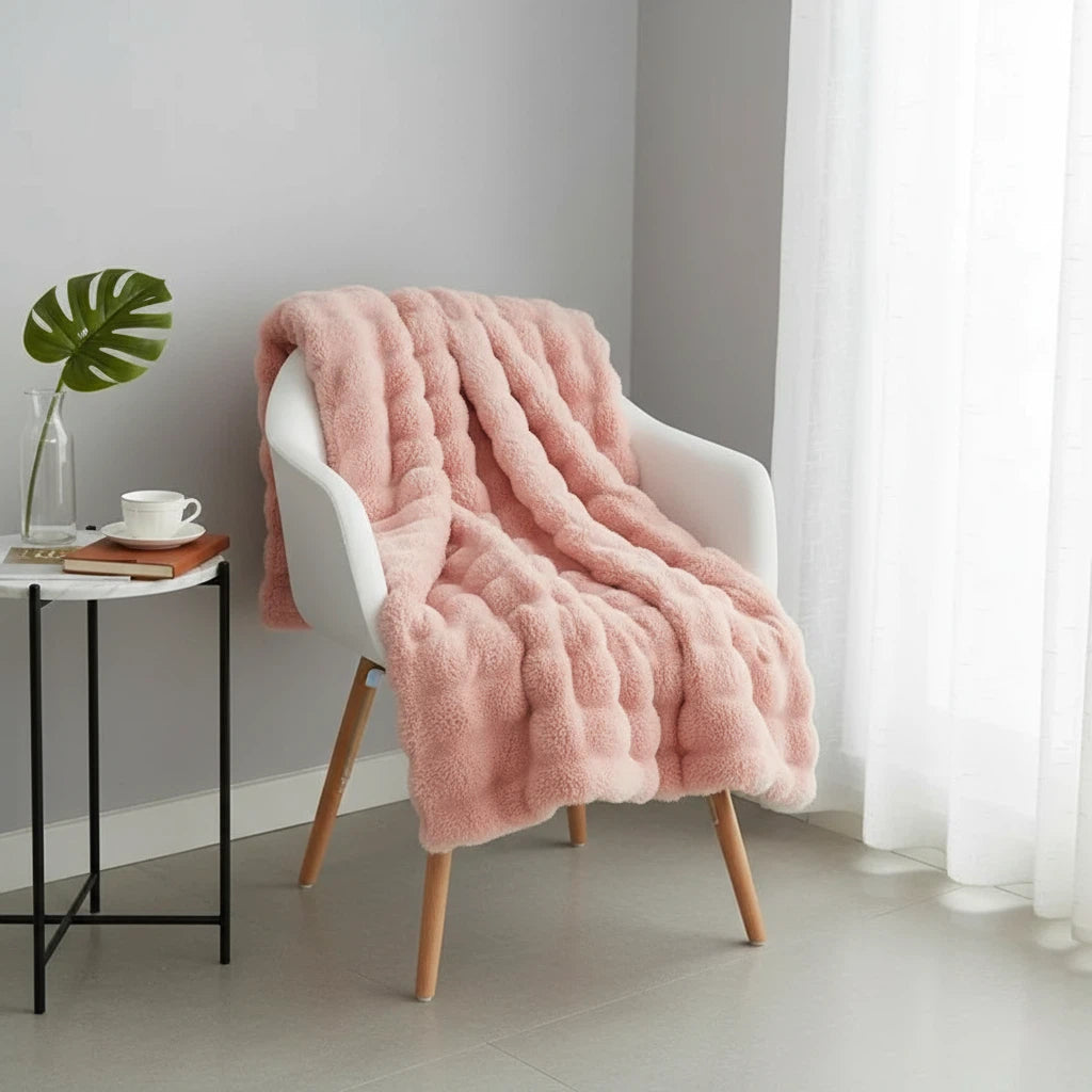 Faux Fur Blanket | Plush Cozy Statement Throw