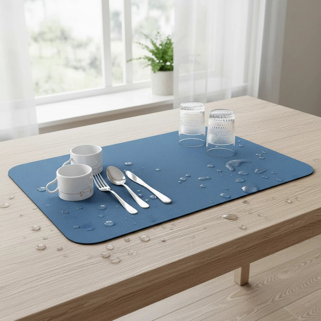 Absorbent Kitchen Drying Mat | Clean Countertop Protection