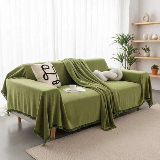 Minimalist Chenille Sofa Cover | Textured Living Room Refresh