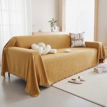 Minimalist Chenille Sofa Cover | Textured Living Room Refresh