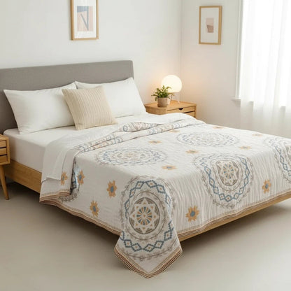 Mandala Pattern Throw Blanket | Boho Living Room Layer